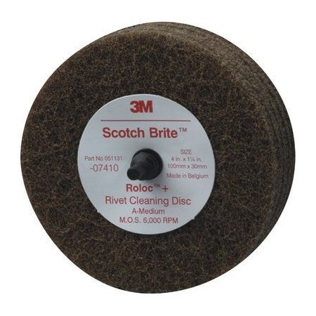 3M Scotch-Brite Rivet Cleaning Disc 07410, 4 in x 1-1/4 in A MED 7000120778